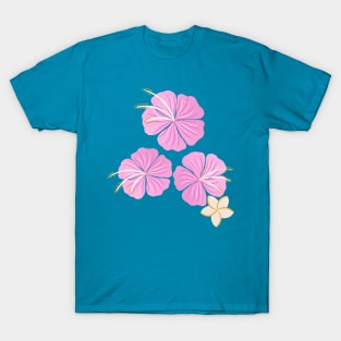 Pink hibiscus flowers T-Shirt